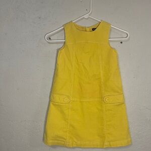 Vintage GAP Yellow Sleeveless Sheath Dress Casual Crew Neck